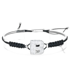 leletterine bracciale b bianca