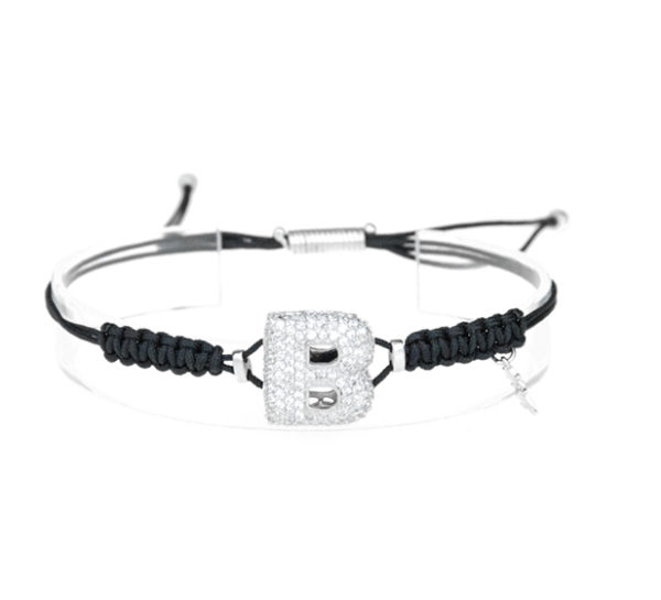 leletterine bracciale b bianca