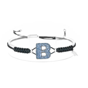 leletterine bracciale b blu