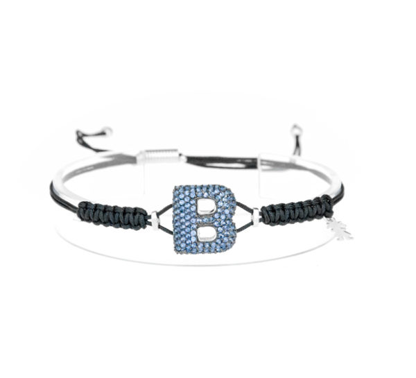 leletterine bracciale b blu