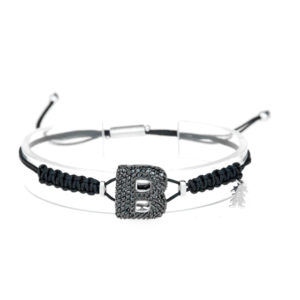 leletterine bracciale b nera