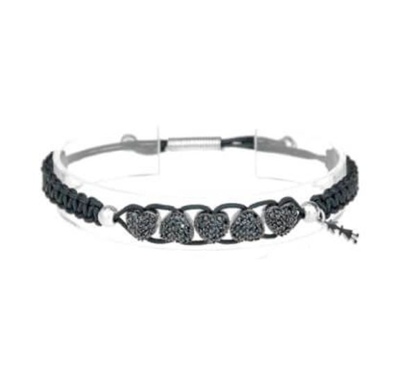 bracciali cuori nero