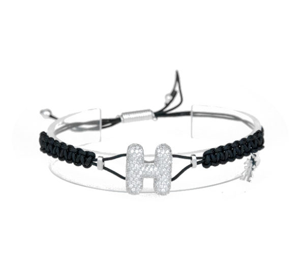 leletterine bracciale h bianco