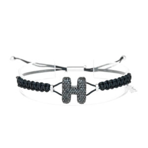 leletterine bracciale h nero