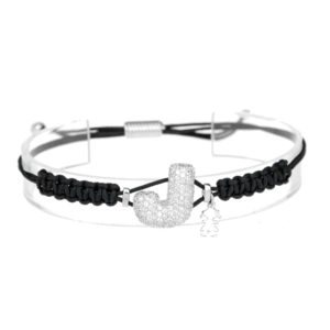 leletterine bracciale j bianco