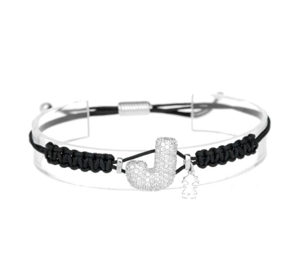 leletterine bracciale j bianco