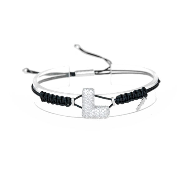 leletterine bracciale l bianca