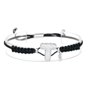 leletterine bracciale t bianca