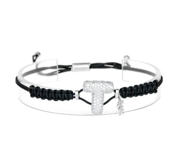 leletterine bracciale t bianca