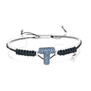 leletterine bracciale t blu