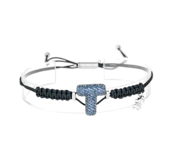 leletterine bracciale t blu