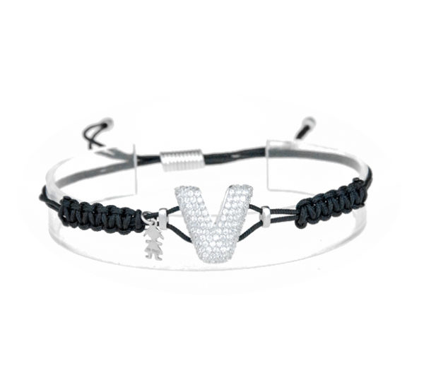 leletterine bracciale v bianca