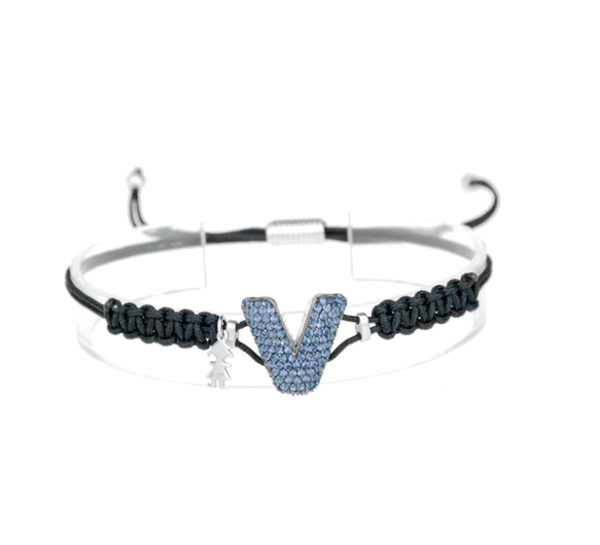 leletterine bracciale v blu