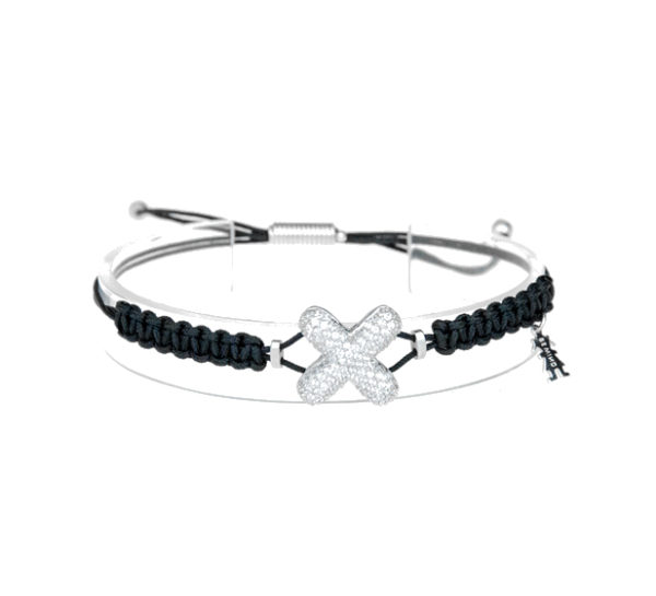 leletterine bracciale x bianca