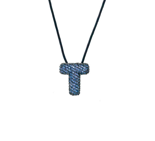 leletterine collana t blu