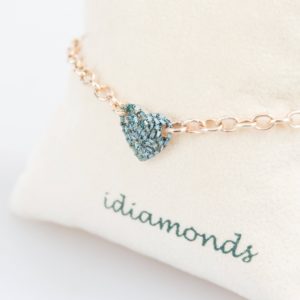 idiamonds bracciale forzatina cuore blu