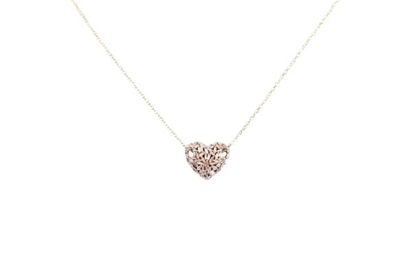 idiamonds collana forzatina cuore rosa