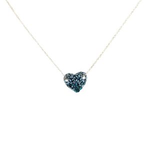 idiamonds collana forzatina cuore blu