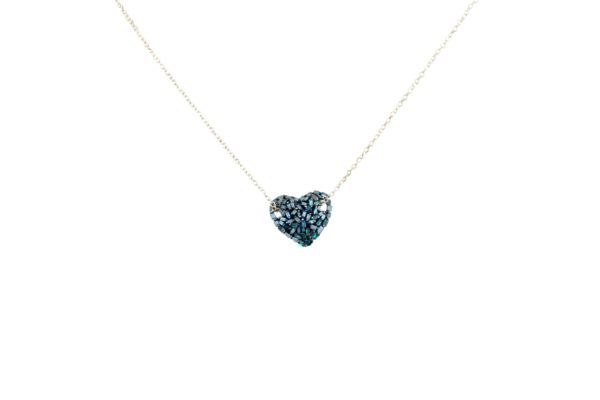 idiamonds collana forzatina cuore blu