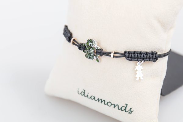 idiamonds bracciale sagola quadrifoglio verde