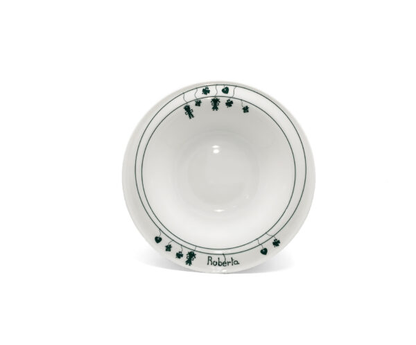 Set 4 piatti fondi personalizzabile in porcellana